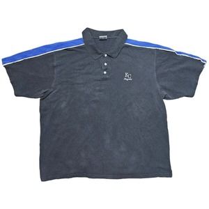 Vintage Kansas City Royals Men's Black Embroidered Polo Shirt Size XXXL 3XL